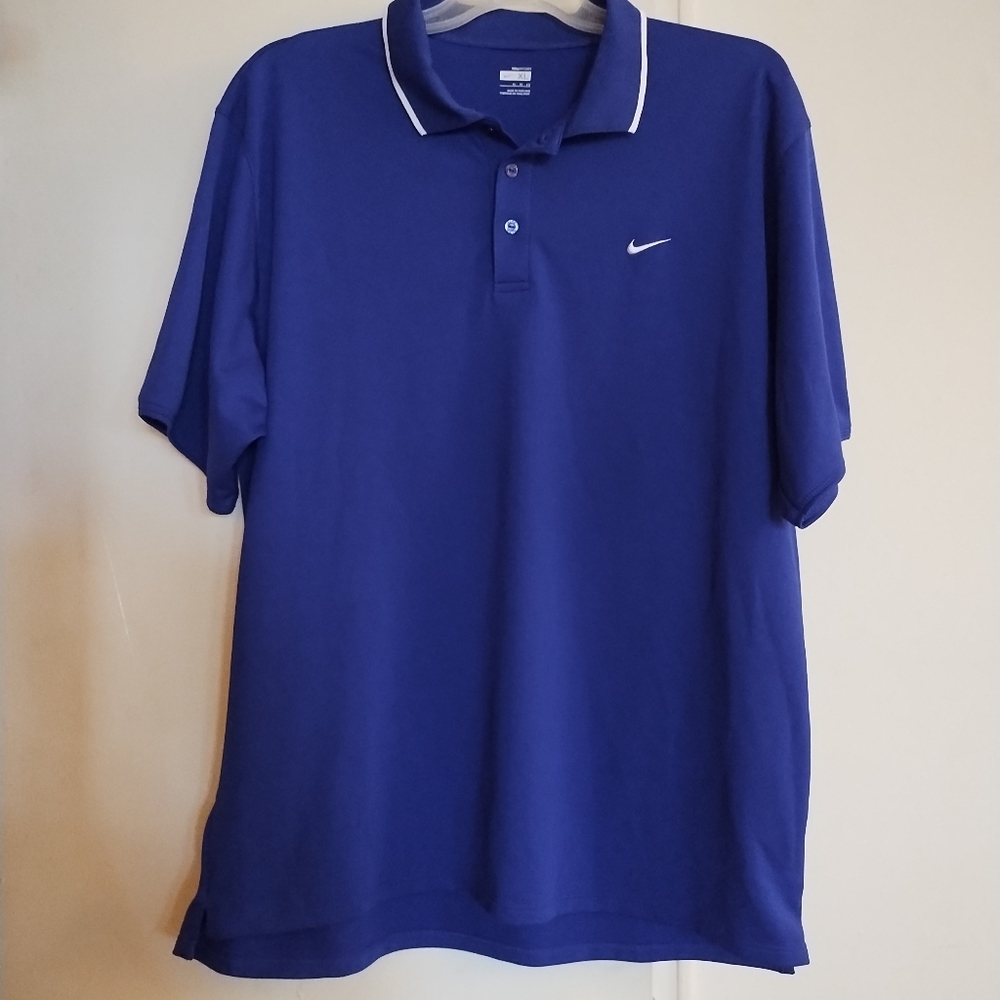 Men’s Nike Dry Fit Blue Short Sleeve Shirt Size XL